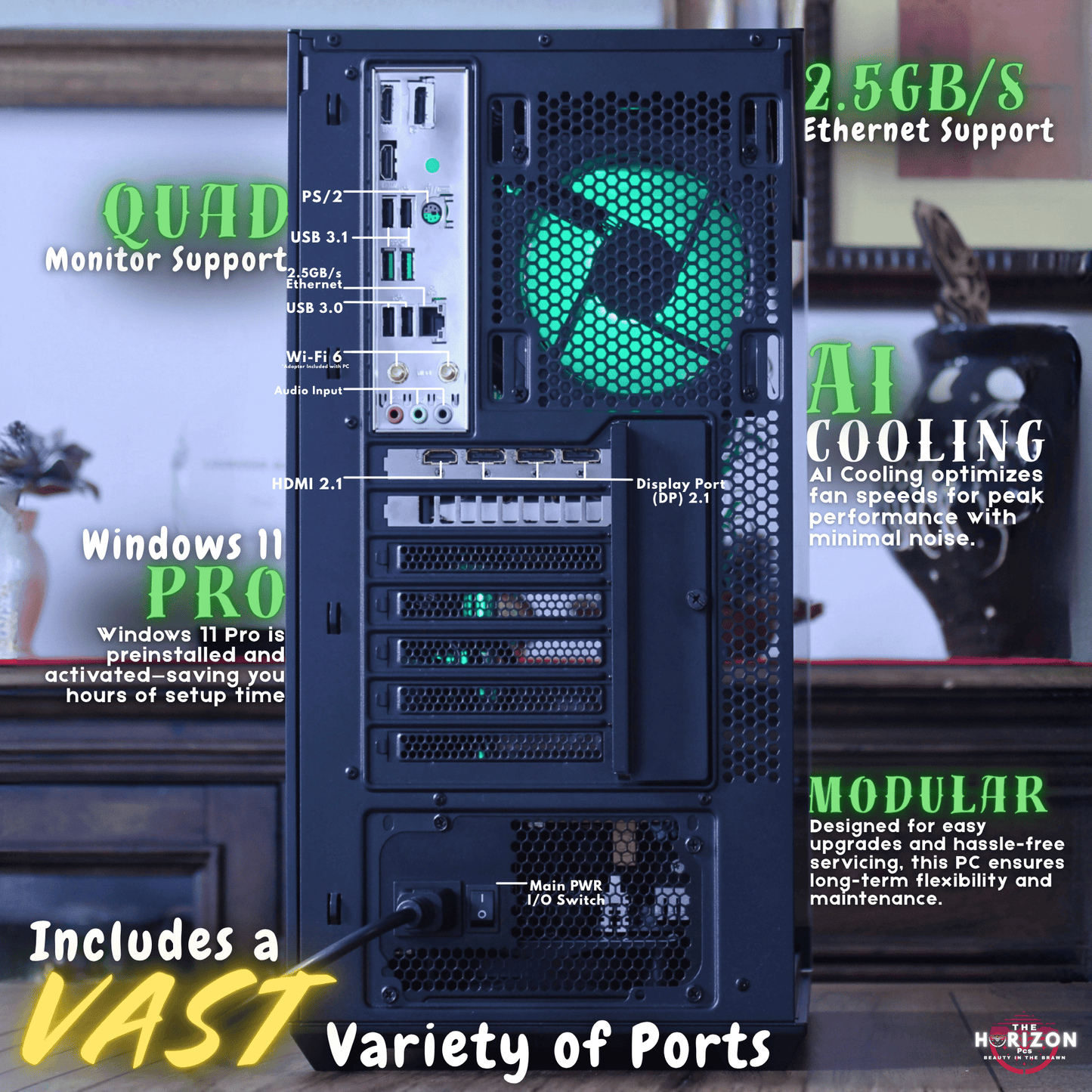 The Horizon Autherium Dragon RGB I9 RTX Gaming PC || 64GB RAM || 5TB High Speed Storage || Core I9 Upto 5.4Ghz || RTX 5070 OC || Windows 11 PRO || 360MM AIO || 2.4GB/s WiFi 6E, VR and Gaming Ready