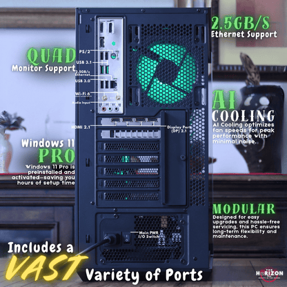 The Horizon Autherium Dragon RGB I9 RTX Gaming PC || 64GB RAM || 5TB High Speed Storage || Core I9 Upto 5.4Ghz || RTX 5070 OC || Windows 11 PRO || 360MM AIO || 2.4GB/s WiFi 6E, VR and Gaming Ready